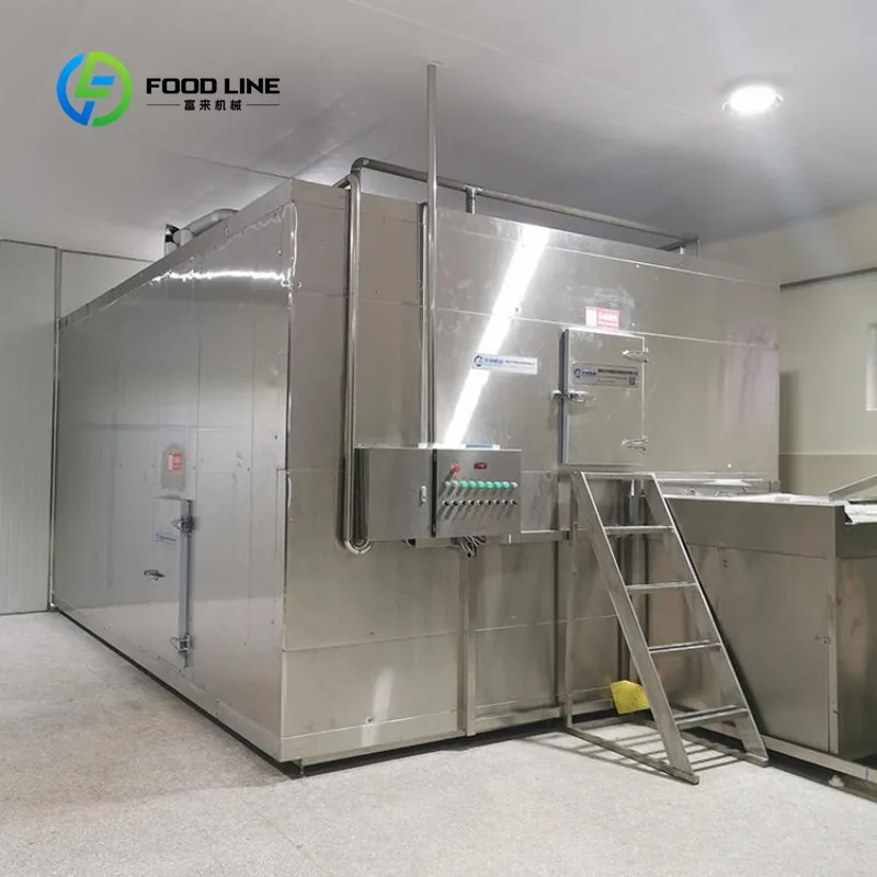 Customized Fully Automatic Seafood Tunnel Freezer Fish Quick Freezing Production Line Low Temperature Freezing Equipment
