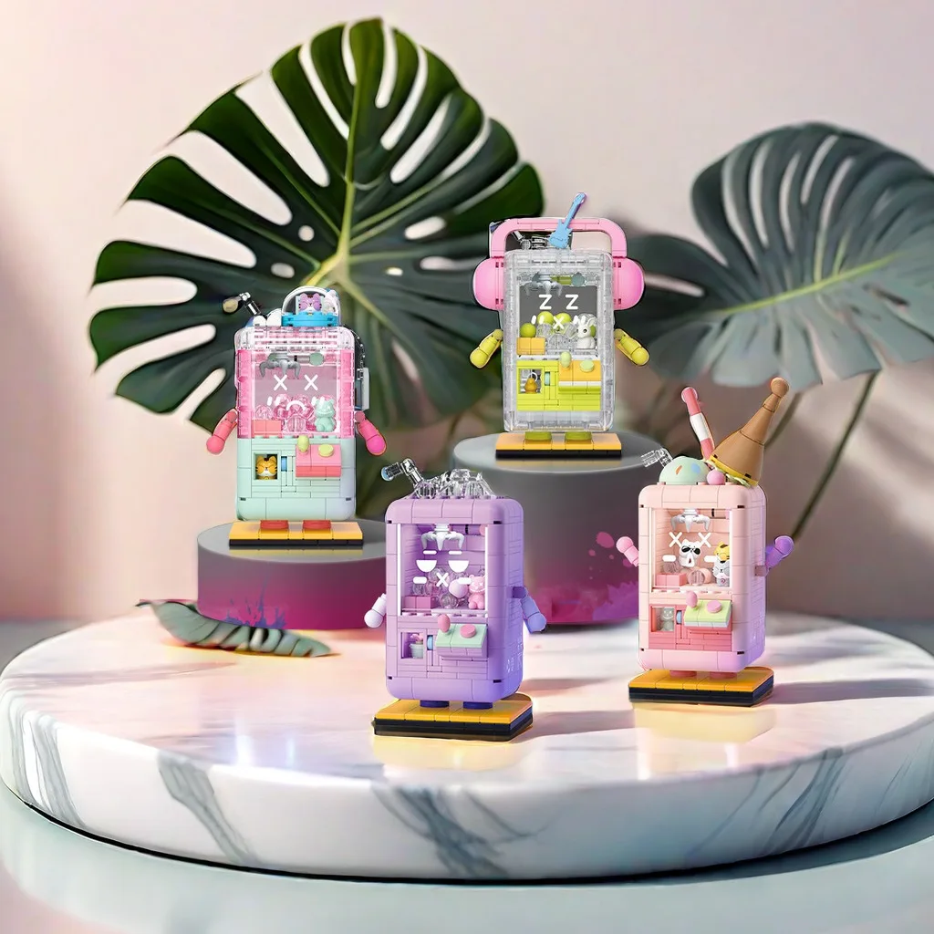 نموذج لعبة كتلة البناء ، آلة رافعة ، سلسلة تمويه ، القلقاس ، الطين ، الثلج ، الفراولة ، المثلجات #3