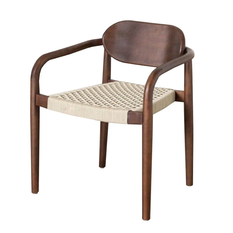 Solid wood chair ash wood wabi sabi hotel backrest armchair Guangdong Foshan solid wood dining chair