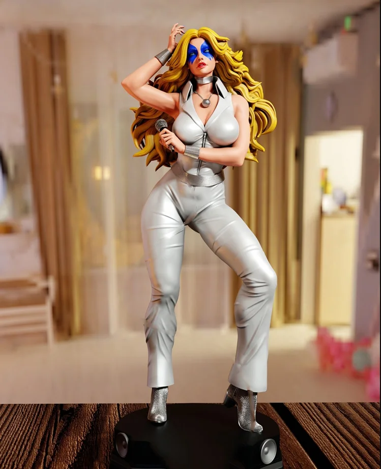 

1/24 75mm 1/18 100mm Resin Model Kits Crazy Singer Figure Unpainted No Color RW-1141