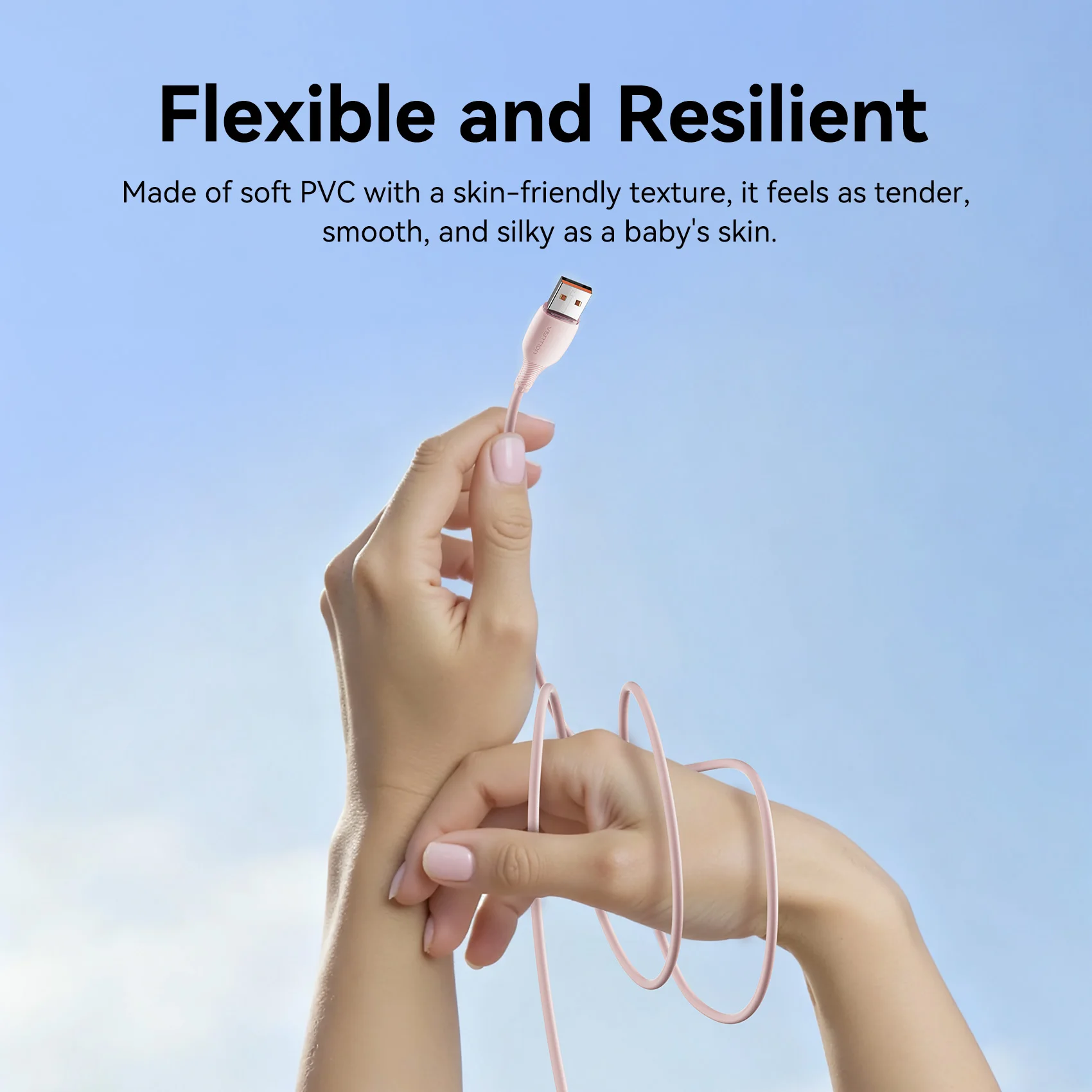 Kabel Vention 100W USB C do szybkiego ładowania, przewód USB A do Type C do Huawei Mate Honor Xiaomi, kabel USB C do ładowania i transmisji danych telefonu komórkowego — zdjęcie produktu 4