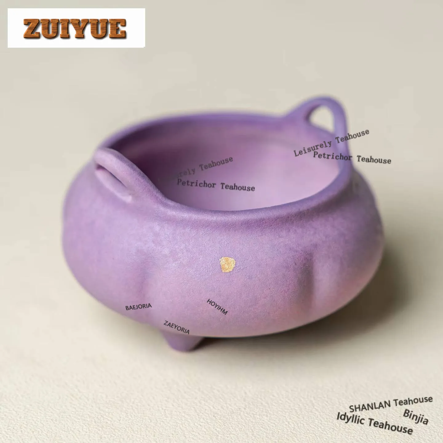Gold Sprinkled Three-legged Incense Holder Aesthetic Incense Waterfall Incense Burners Aromatherapy Censer Buddhism Decoration