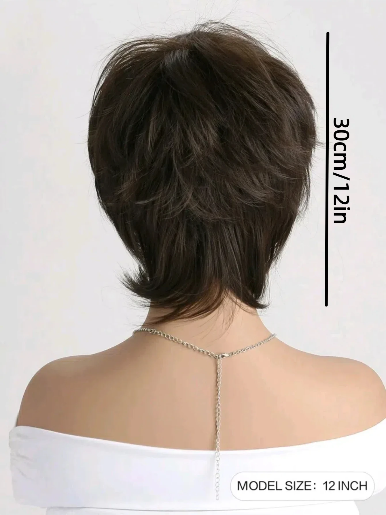 Short Pixie Cut Wig with Bangs Natural Layered Synthetic Hair Heat Resistant Sa91f11eccf104d7dac6979fe6a3e3  main image 3