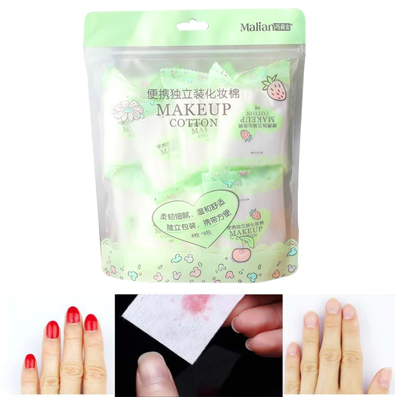 Pieces Of Makeup Remover Cotton Portable And Individually Packaged Cotton Disposable Cleansing Cloth Facial Beauty Tools