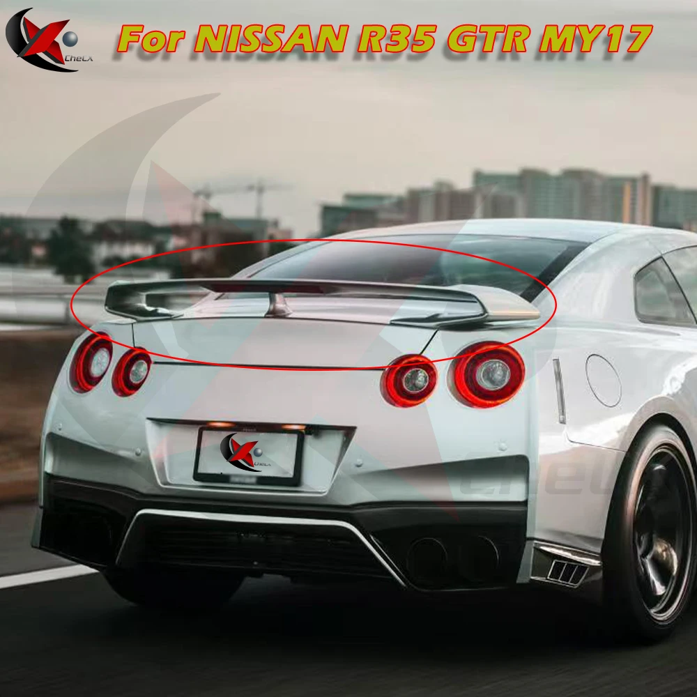 

For Nissan GT-R35 MY17 2008-2015 ARIS Style Fiberglass Rear Spoiler Trunk Lid Decorative Cover Tail Wing for Vehicle Enhancement