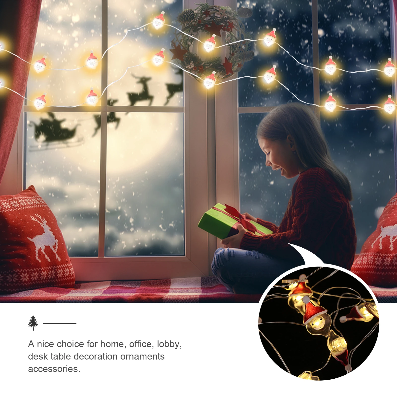 

Colorful Lights Christmas Decoration Decorative LED Night Xmas Plastic Wire Lamp