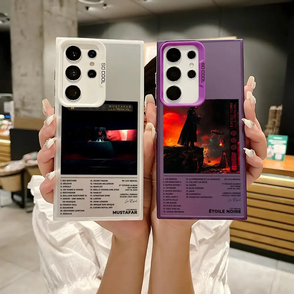 Singer Luv R-Resval Phone Case For Samsung Galaxy S25 S24 S23 S22 S21 Ultra Plus Laser Hard Colorful Matte Shockproof