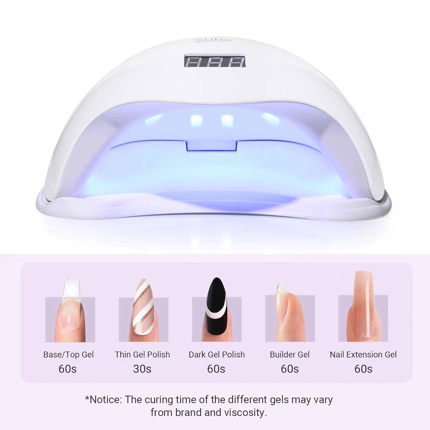 48W UV LED-nagellamp Professionele nagelgeldroger met 4 timers Automatische sensor LCD-display voor snel drogen in salons