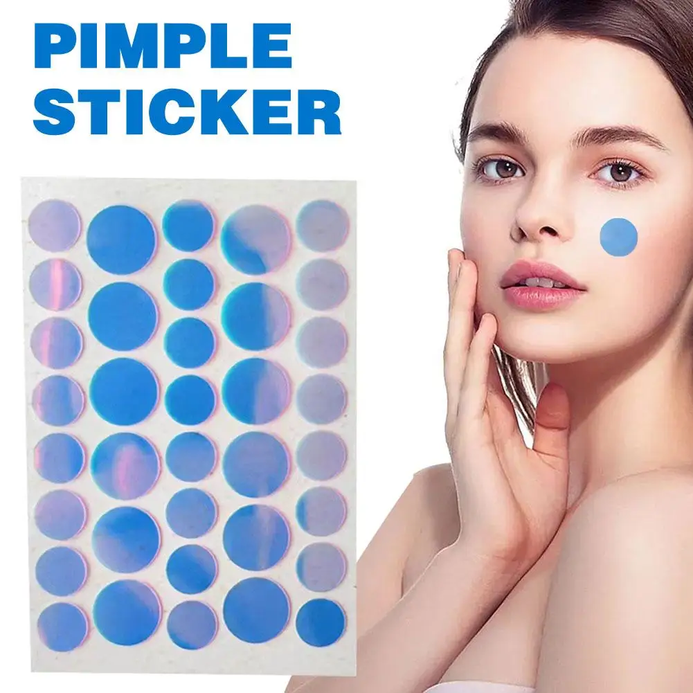 Laser Round Shape Pimple Patches Colorful Hydrocolloid Pimple Face Care Cute Strong Sticker Healing Patches Absorption Zit N5m2