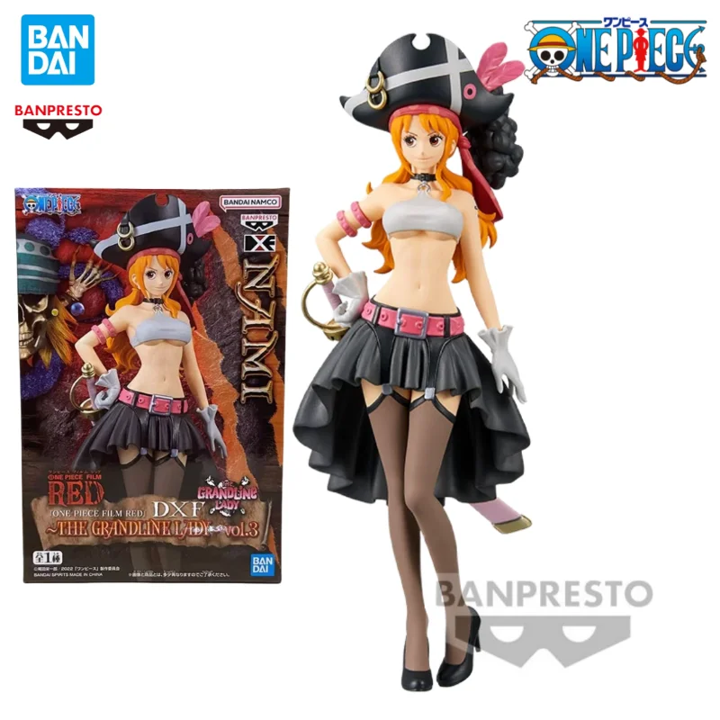 

Оригинальная подлинная Banpresto One Piece DXF красная театральная версия Lady Vol.3 16 см Nami ПВХ аниме фигурка модель коллекция