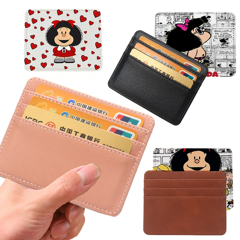 MAFALDA Purses Ultra Thin Mini Business Bank Credit Card Holder Wallet Women Small Coin Cards Cover Pouch Case Bag Gift