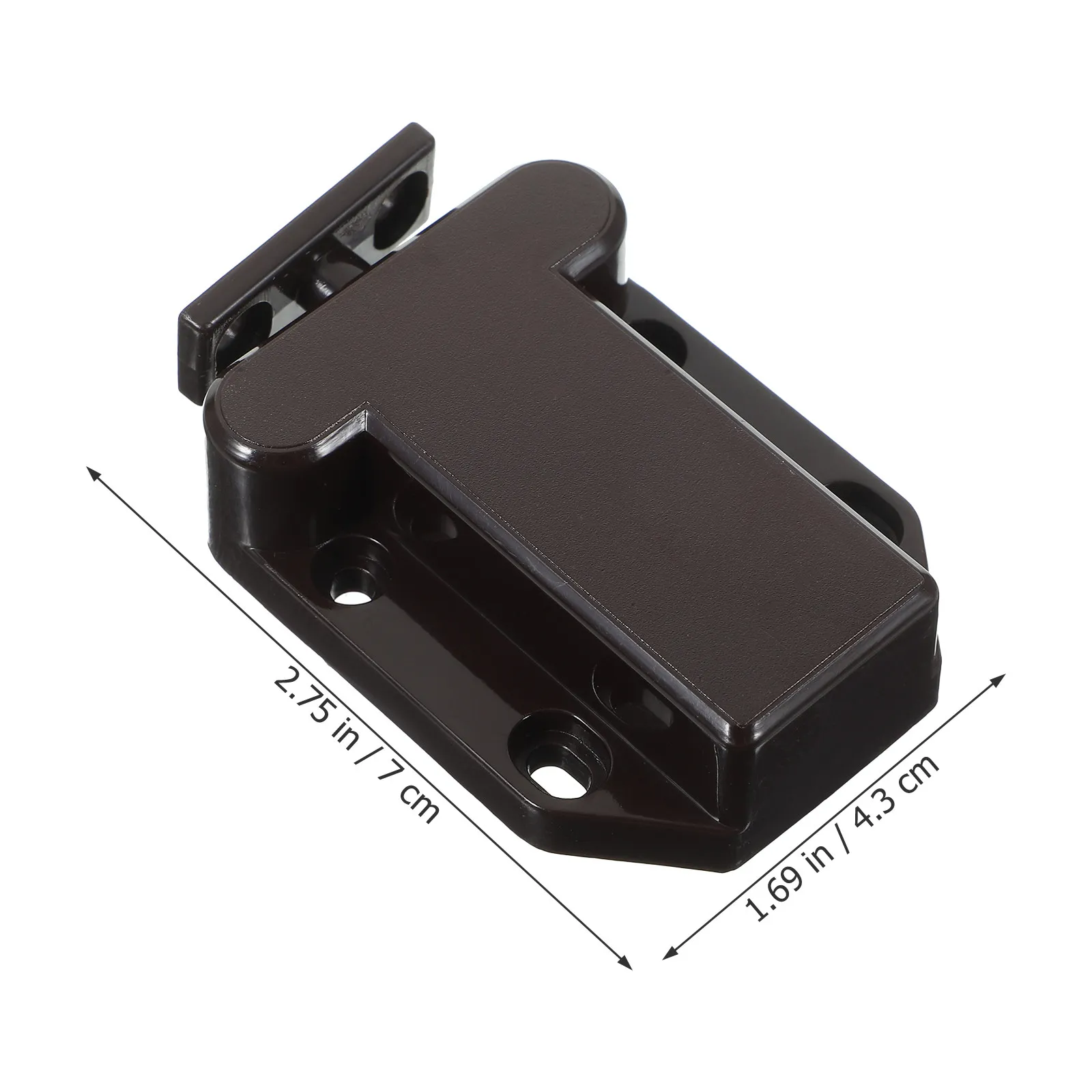 5Pcs Hidden Cabinet Door Latch Push to Open Touch Latch for Drawers Cupboards Cabinets Surface Or Drop in Mount Long