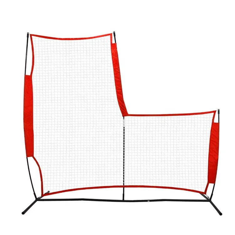 High Quality 7FT Portable Folding  Baseball Softball Training Practice Net Backstop High Low Net and Safety Screen