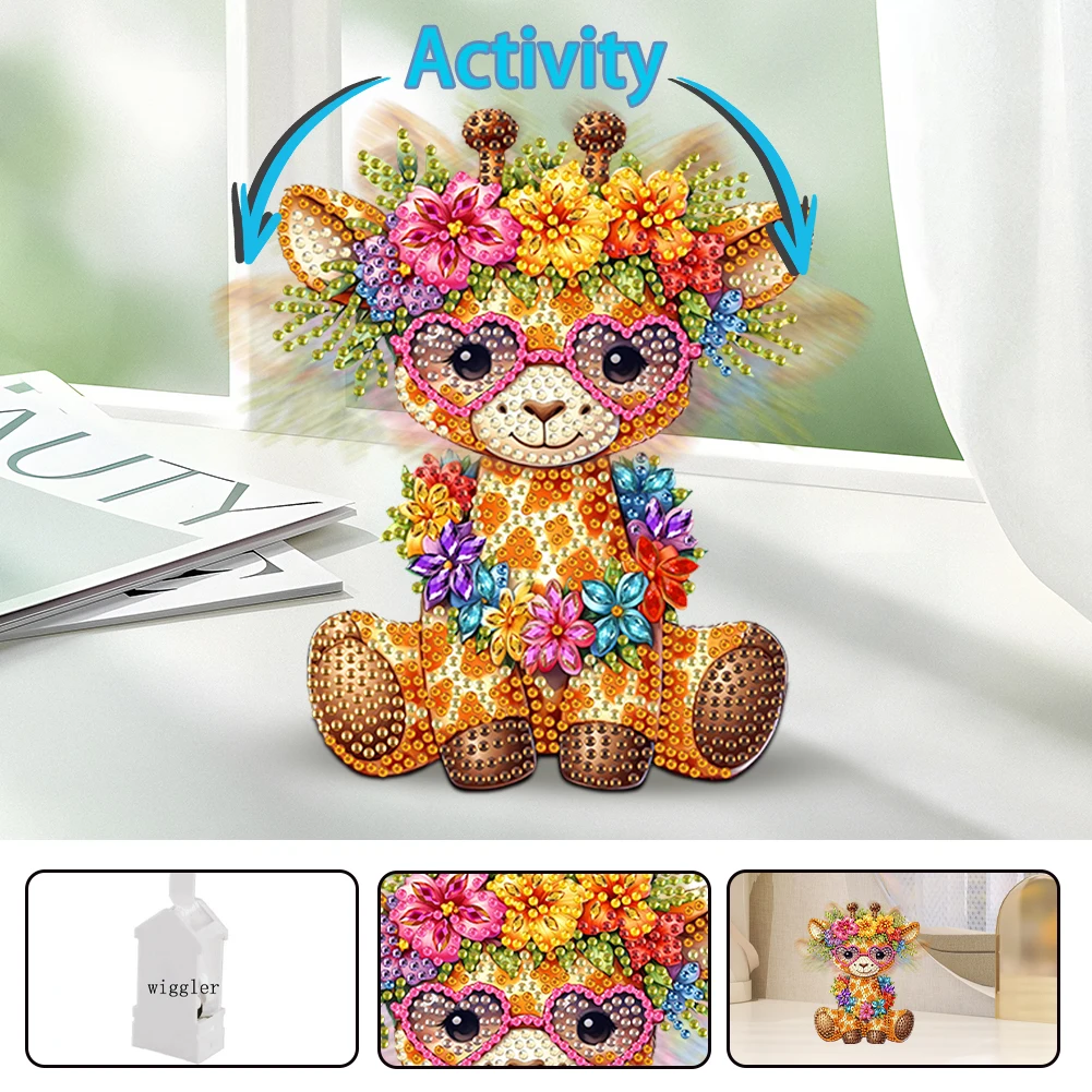 

Diamond Painting Shake Head Desktop Ornament Acrylic Special Shaped Embroidery Student Handmade DIY Stationery Painting Gift