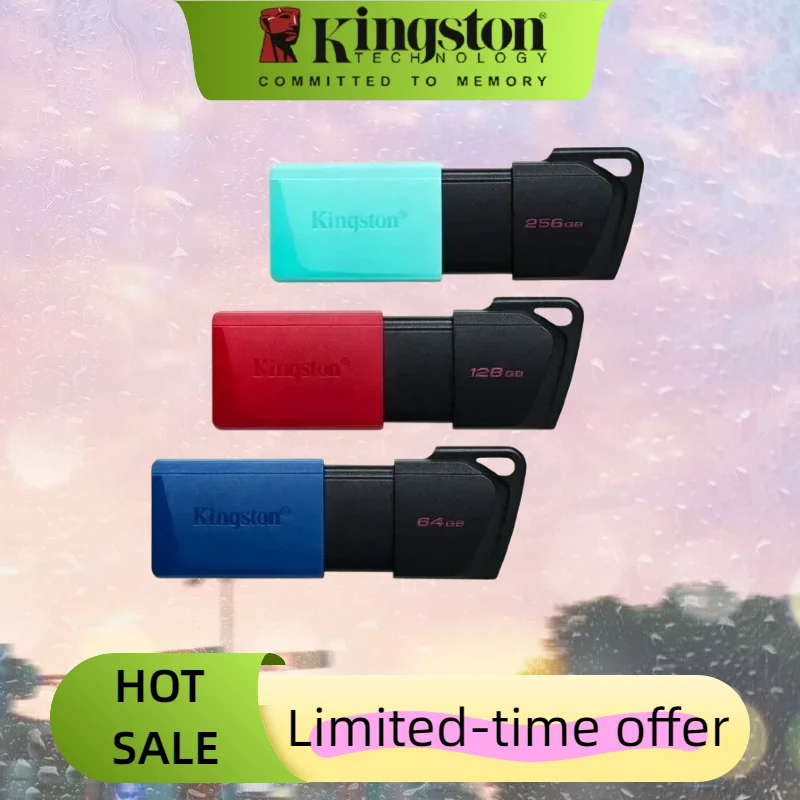 Kingston Original USB Flash Drive USB 3.2 Gen 1 Pen Drive 64GB 128GB 256GB Flash Disk Mini Key Memory Usb Stick3.2 Drives for PC