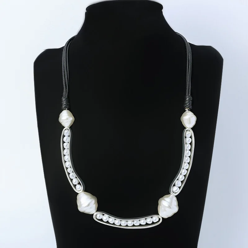 

DIY accessories new pearl necklace collarbone chain women's short high-end ins fashion jewelry retro simple necklace