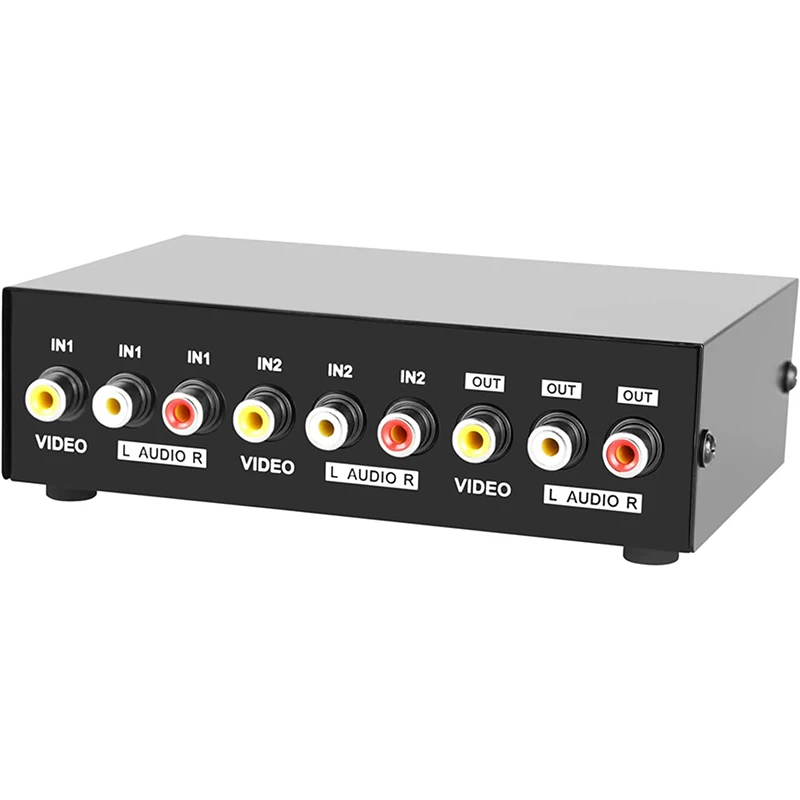 2/4 Port AV RCA Switch 2 in 1 out /4 in 1 out  AV Signal Video L/R Audio Switcher Selector Box for DVD Player Game Consoles TV