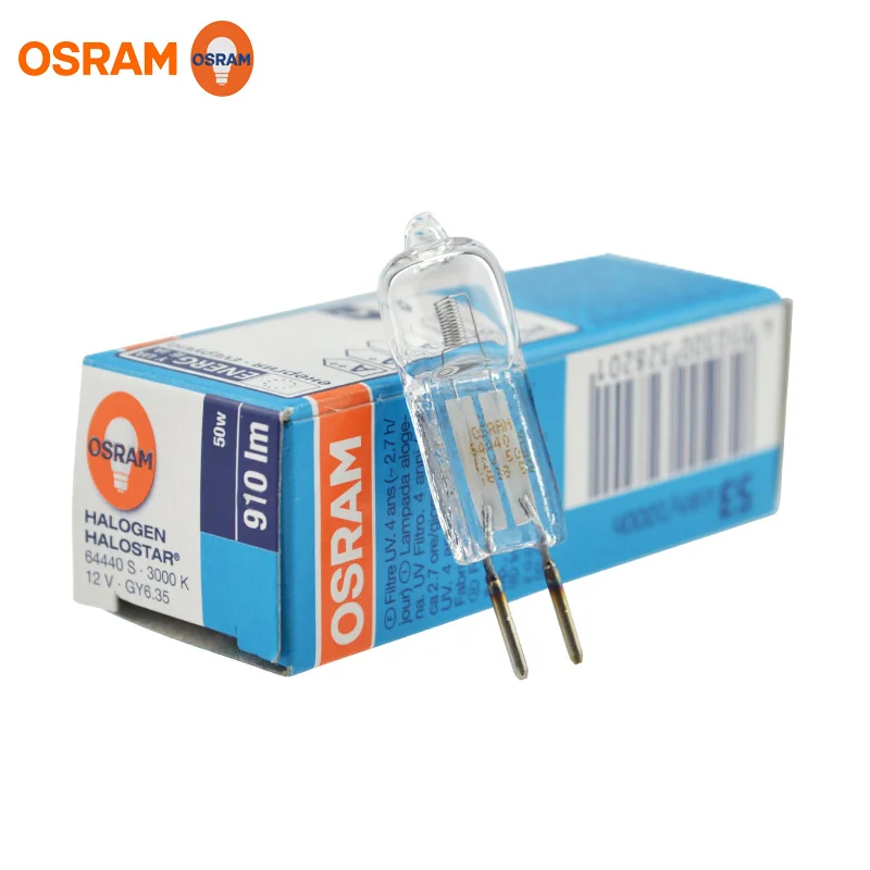 (3PCS)Osram 64440S halogen lamp bead 12V50W (vertical wire) surgical shadowless bulb microscope lamp bead