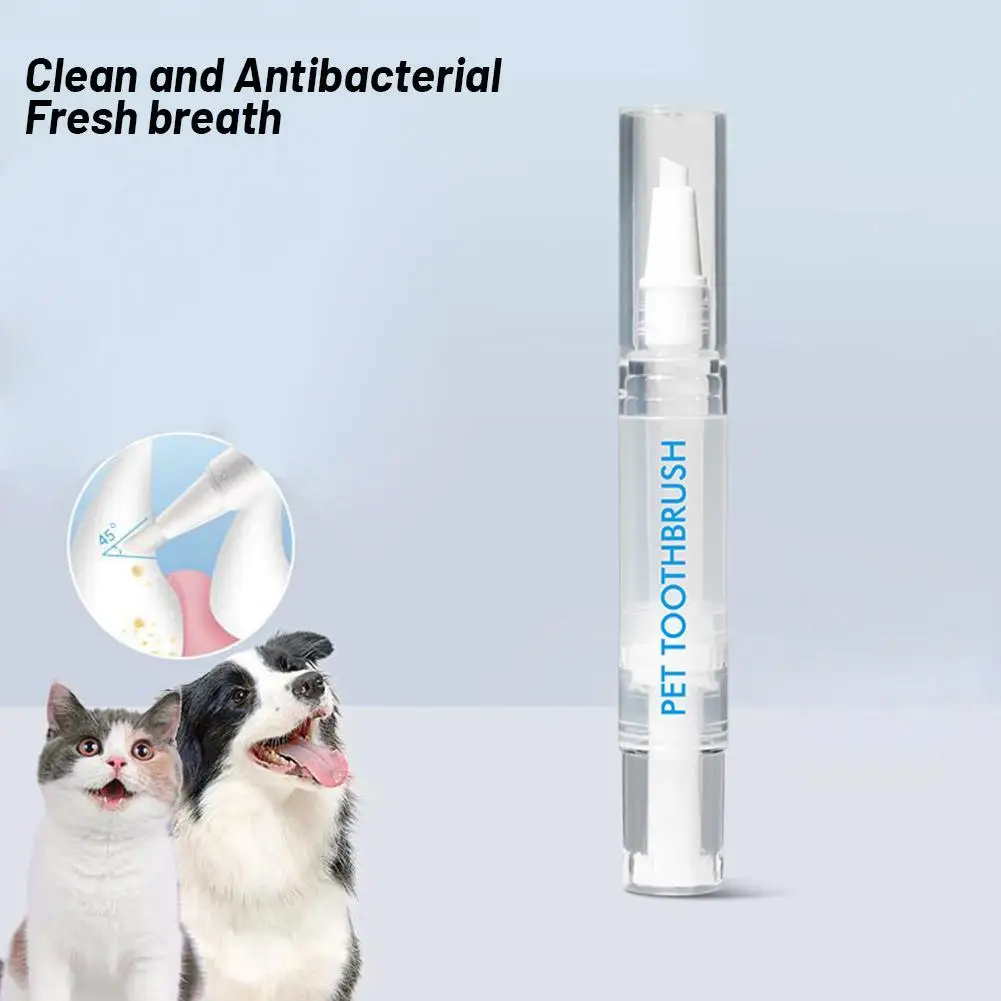 Pet Toothbrush Pen Teeth Cleaning Tool Cat Tartar Dental Stones Remover Fresh Breath Reduce Tooth Calculus Dog Oral Cleaning Pen