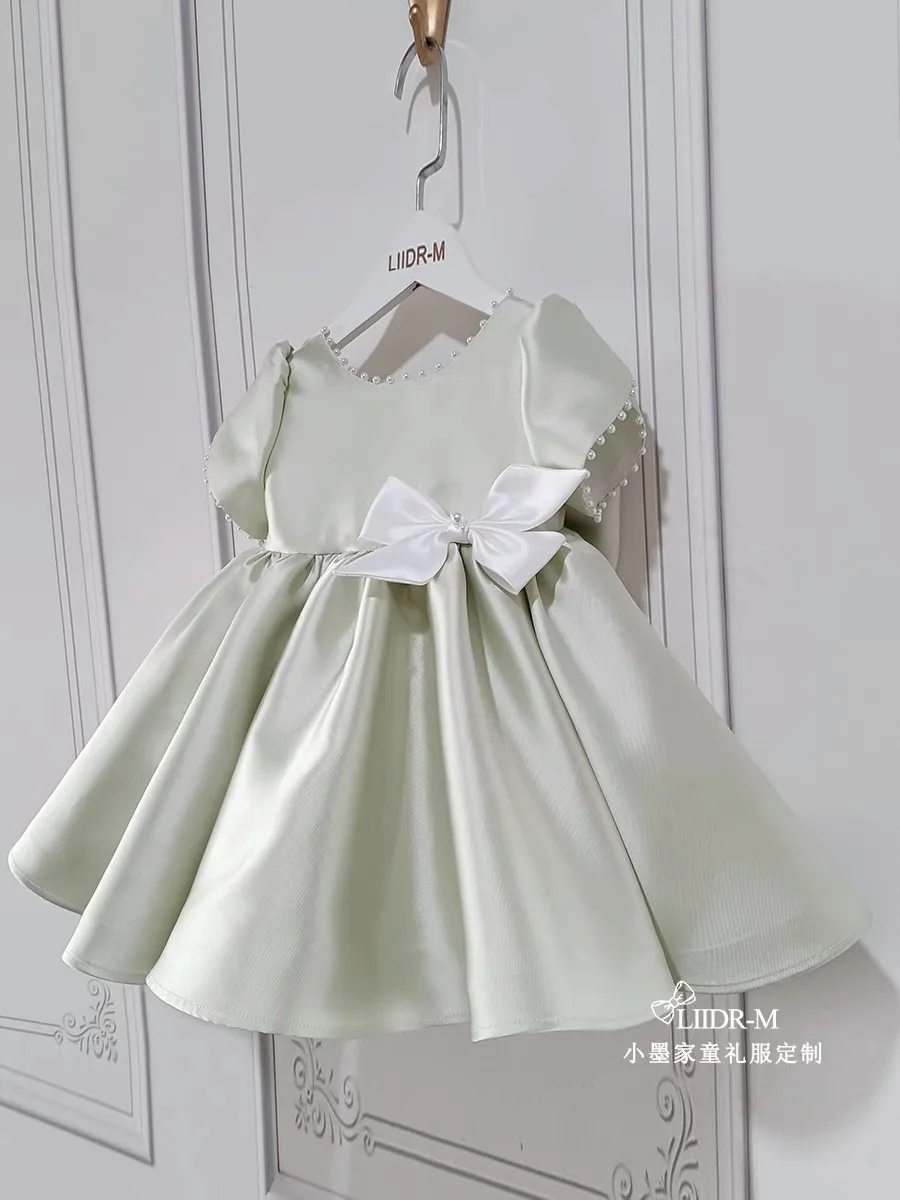 Toddler Baby Girl Dress Big Bow Baptism Dress for Girls First Year Birthday Party Wedding Dress Baby Clothes Tutu Fluffy Vestido