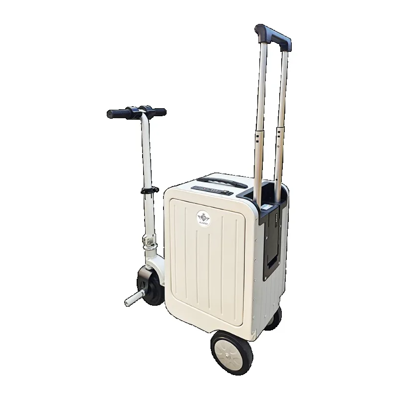 

20252025 унисекс 20-дюймовый умный чемодан, современный портативный многофункциональный универсальный колесный алюминиевый каркас, складной компьютерный чемодан