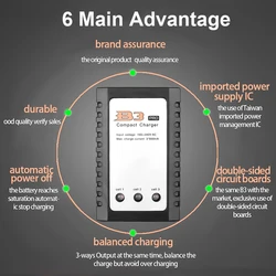 B3 Pro Compact Balance Charger for 2S 3S Lipo for 10W 7.4V 11.1V Lithium LiPo Battery Charger for iMaxRC iMax EU/US Plug