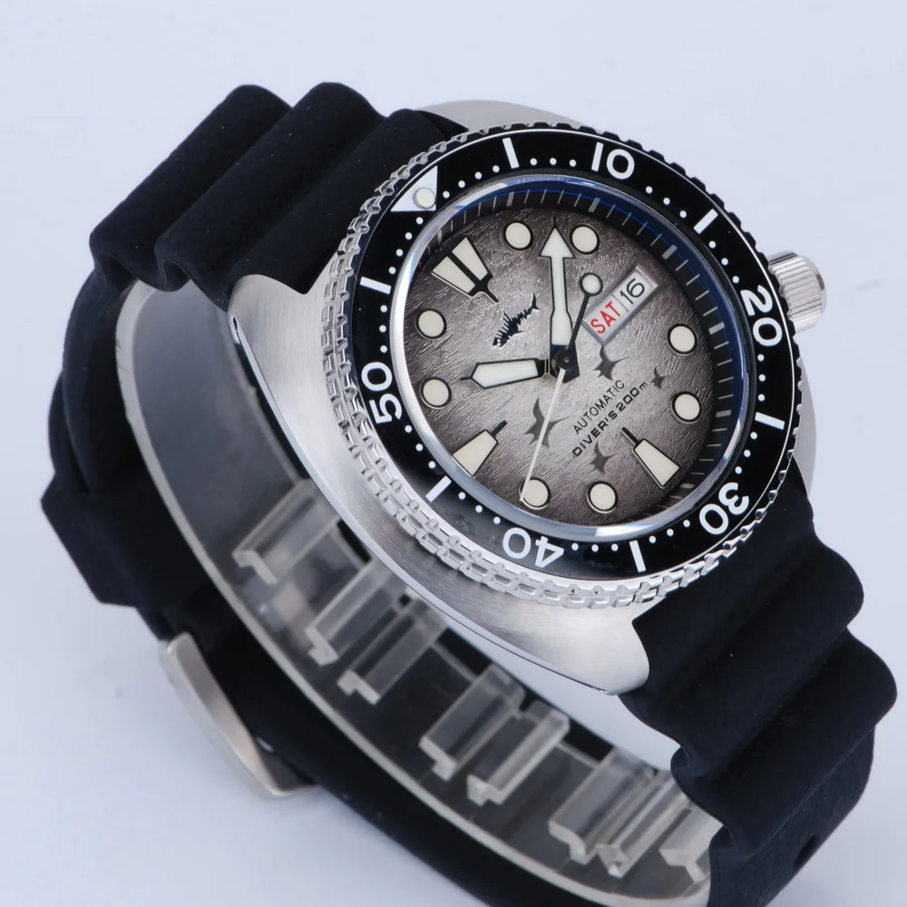 Heimdallr мужские дайверские часы автоматические часы механические наручные часы черепаха 200 м водонепроницаемые C3 светящийся сапфир NH35 военные