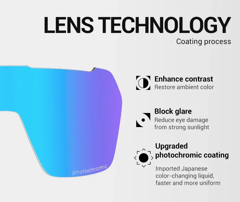 SCVCN Farbe Photochrome Fahrradbrille UV400 Sonnenbrille für Männer Frauen Fahrbrille MTB Rennrad Sportbrillen Laufen – Detail 2