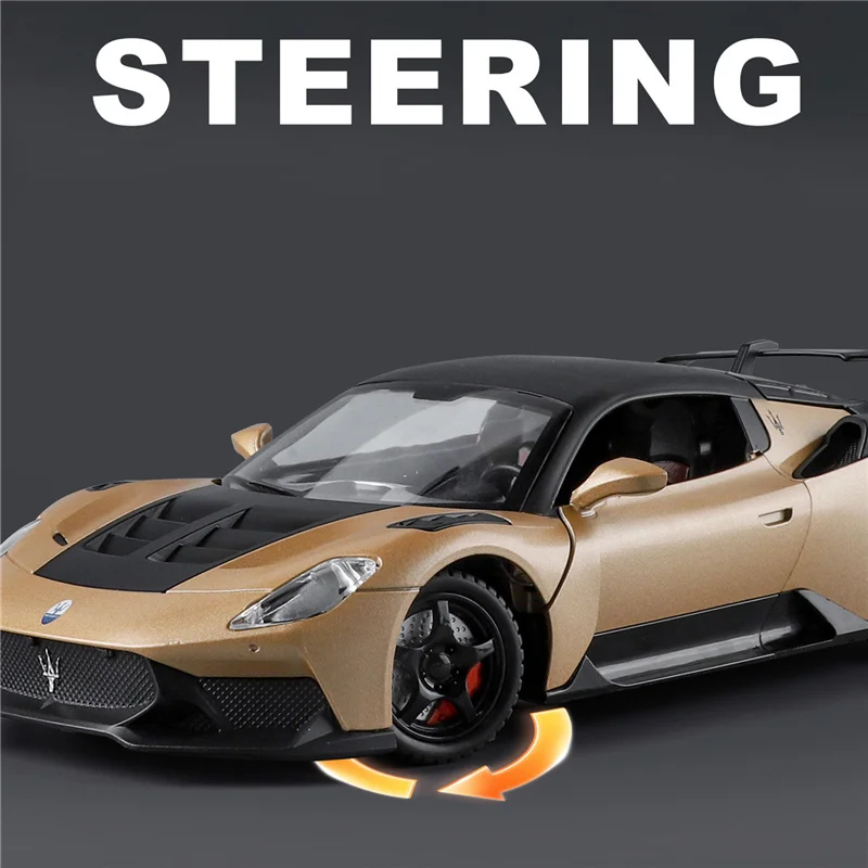 1:24 MC20 GT2 Stradale Legierung Sportwagen Modell Diecast Metall Track Racing Fahrzeuge Auto Modell Simulation Sound Licht Kinder Spielzeug Geschenk