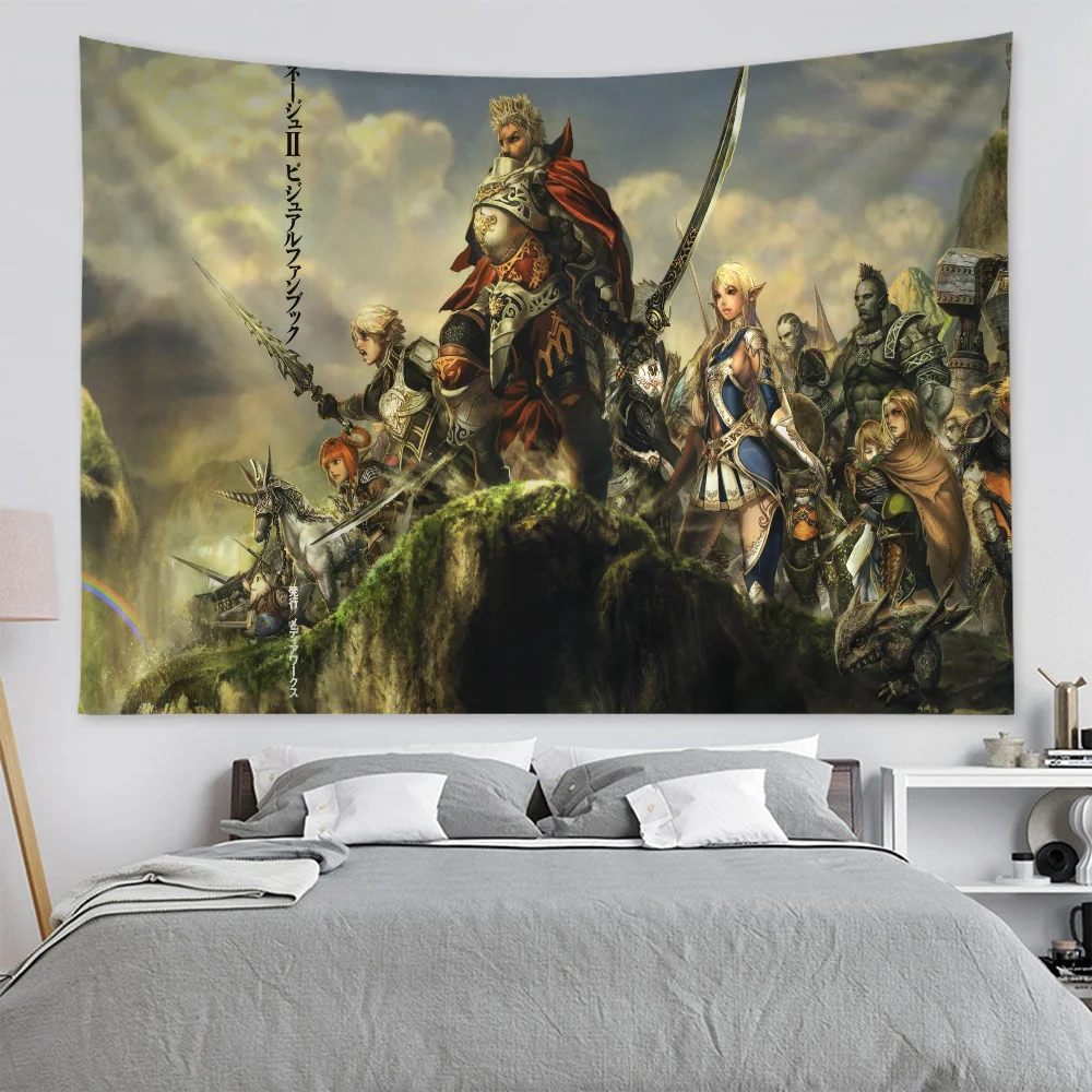 L-Lineage 2 Tapestry Art Printing Art Science Fiction Room Home Decor Wall Art Decor