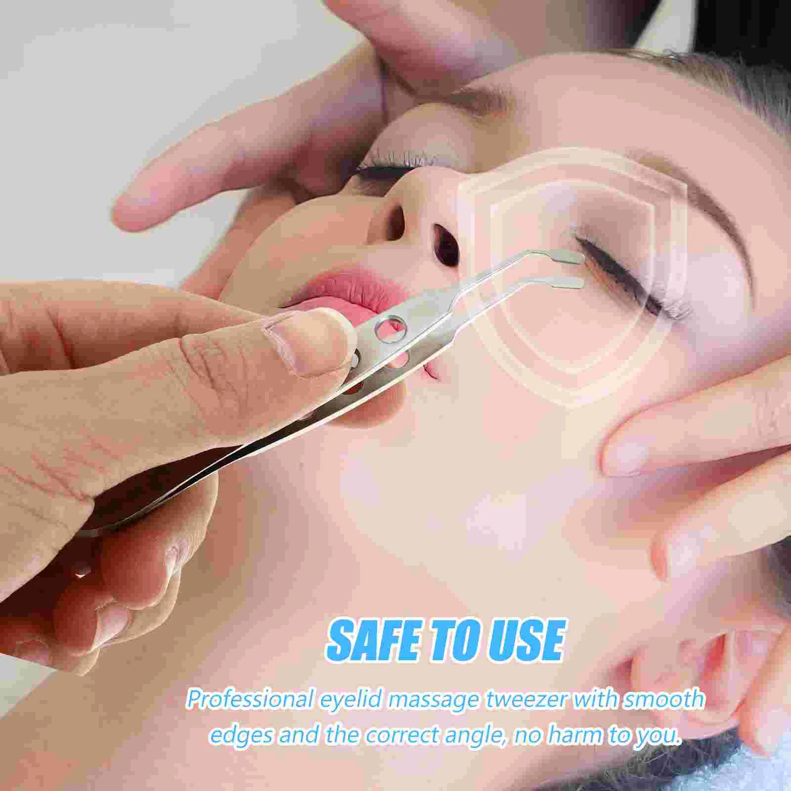 Meibomian Gland Massage Forceps Eyelid Compressor Stainless Steel Expressor Forceps/Tweezers/Forceps Lash Remover Precision