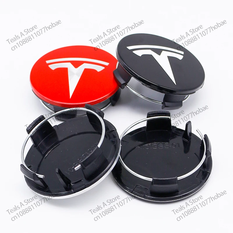 For Tesla Model 3 Model Y Badge Cover Hub Cap 4 Pieces 56mm Hub Center Cap For Tesla Model Y X S Personalized Car Accessories