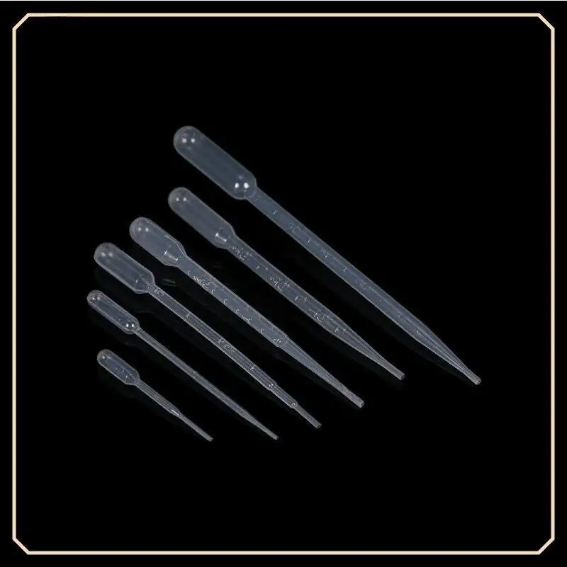 3ml 100/200/500/1000pcs Laboratory Tools,Plastic Disposable Graduated Pasteur Pipette,Polyethylene Makeup Tools