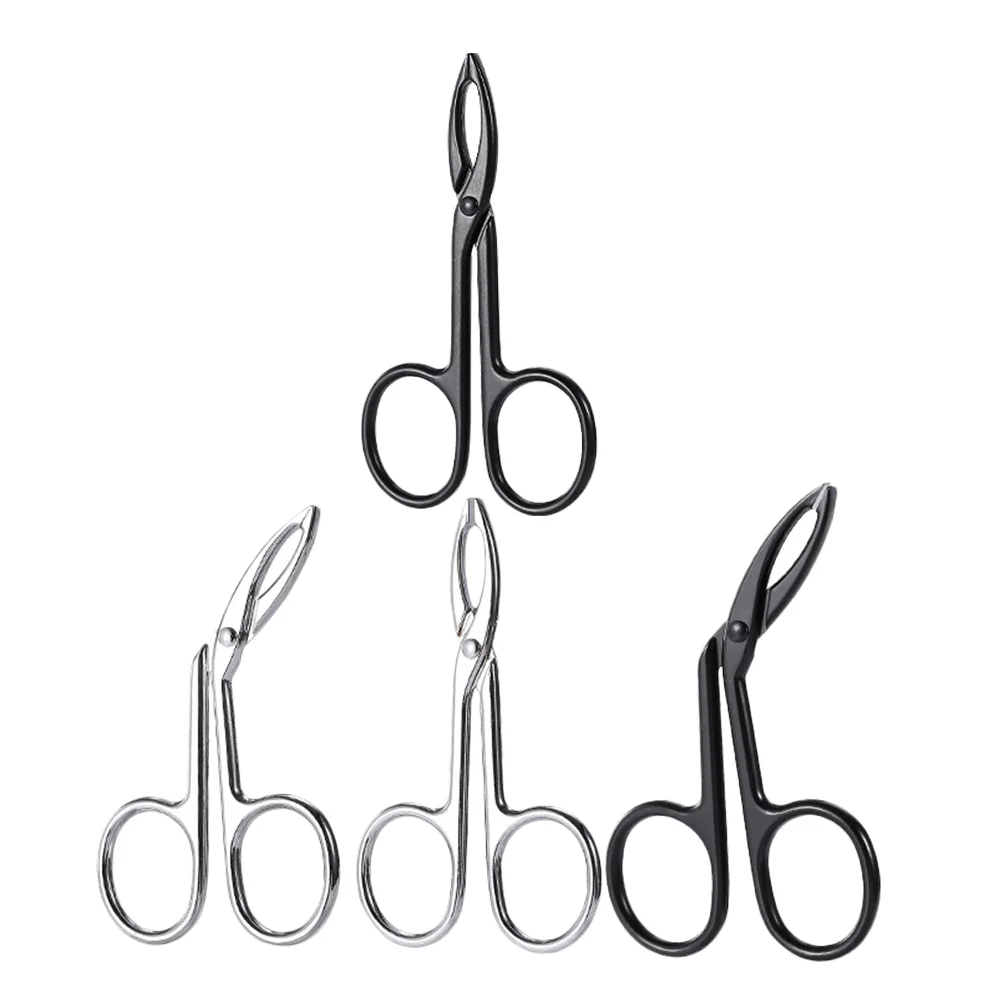 

4 Pcs Eyebrow Pliers Tweezers for Women Facial Hair Stainless Steel Scissor Trimming Scissors Portable