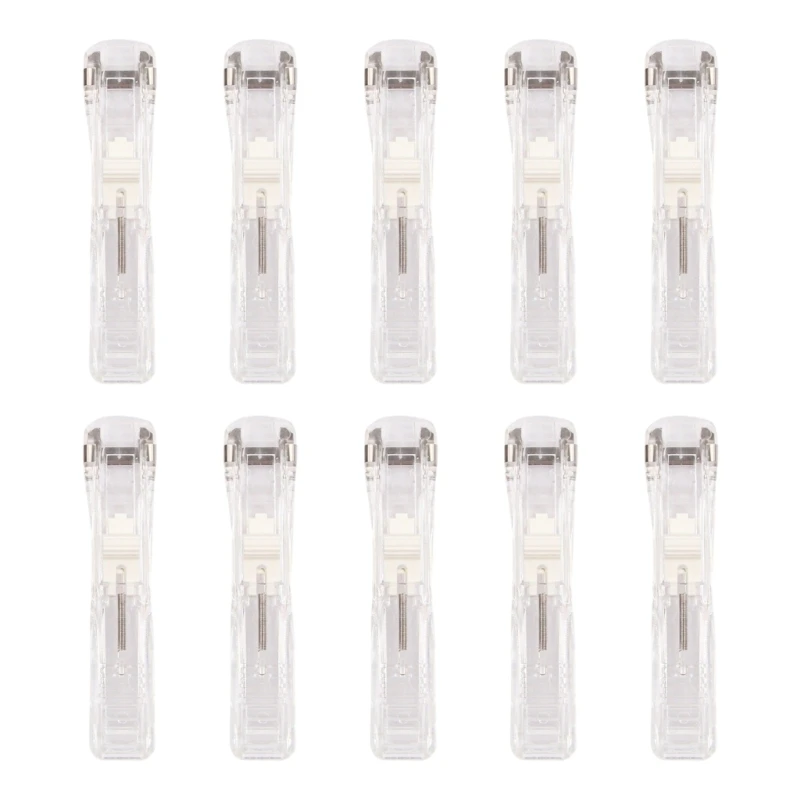 

10Pieces Push Styles Document Holders Clips Secure Paper Push Clips File Clips Set Without Marks Offices School Use
