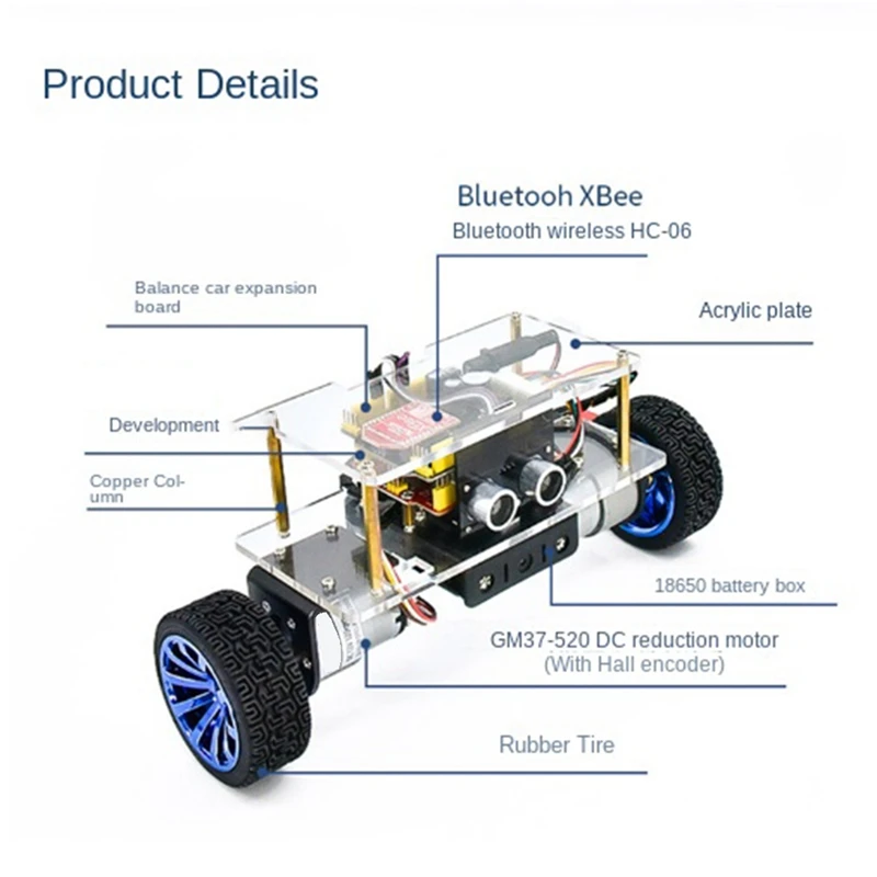 Programming Smart Robot Bluetooth Car Smart Robot Kit Replacement Electronic Assembly Kit Remote Control DIY Learning Kit