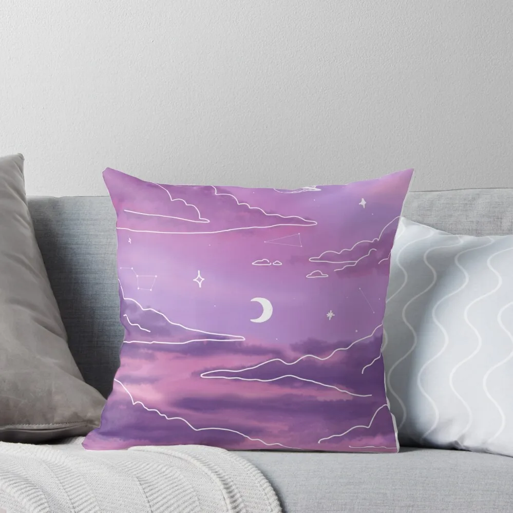Purple Sunset View Throw Pillow christmas pillow case Bed pillowcases Sofa Cover Rectangular Cushion Cover pillow