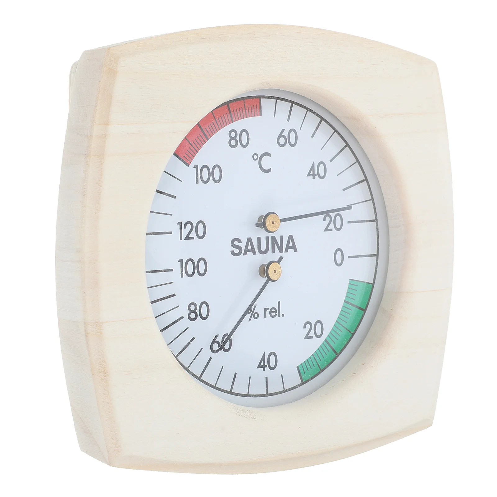 Sauna Temperature and Humidity Meter Indoor Thermometer Room Hygrothermograph Hygrometer Wooden Supply