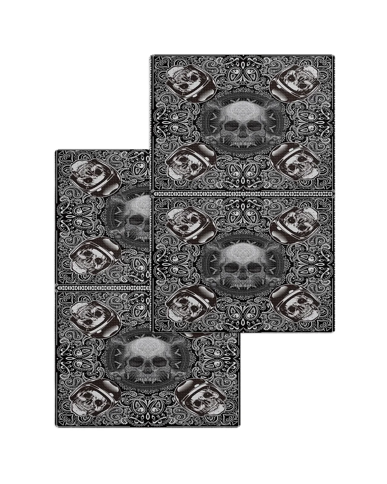 Paisley Pattern Skull 2/3/4PCS Absorbent Rag Kitchen Cleaning Cloth Dish Towels Waffle Microfiber Wipe Duster