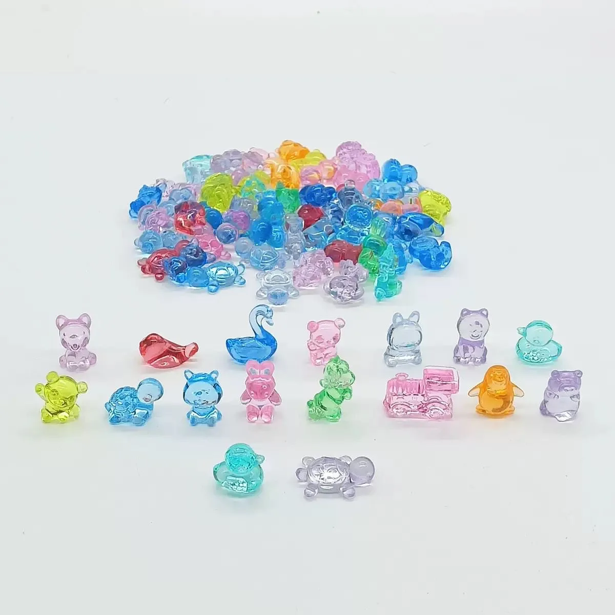 Mini Variety Mixed Cartoon Resin Animal Biological Ornament Creative Home Garden Desktop Teddy Bear Puppy Decoration Toy Gift