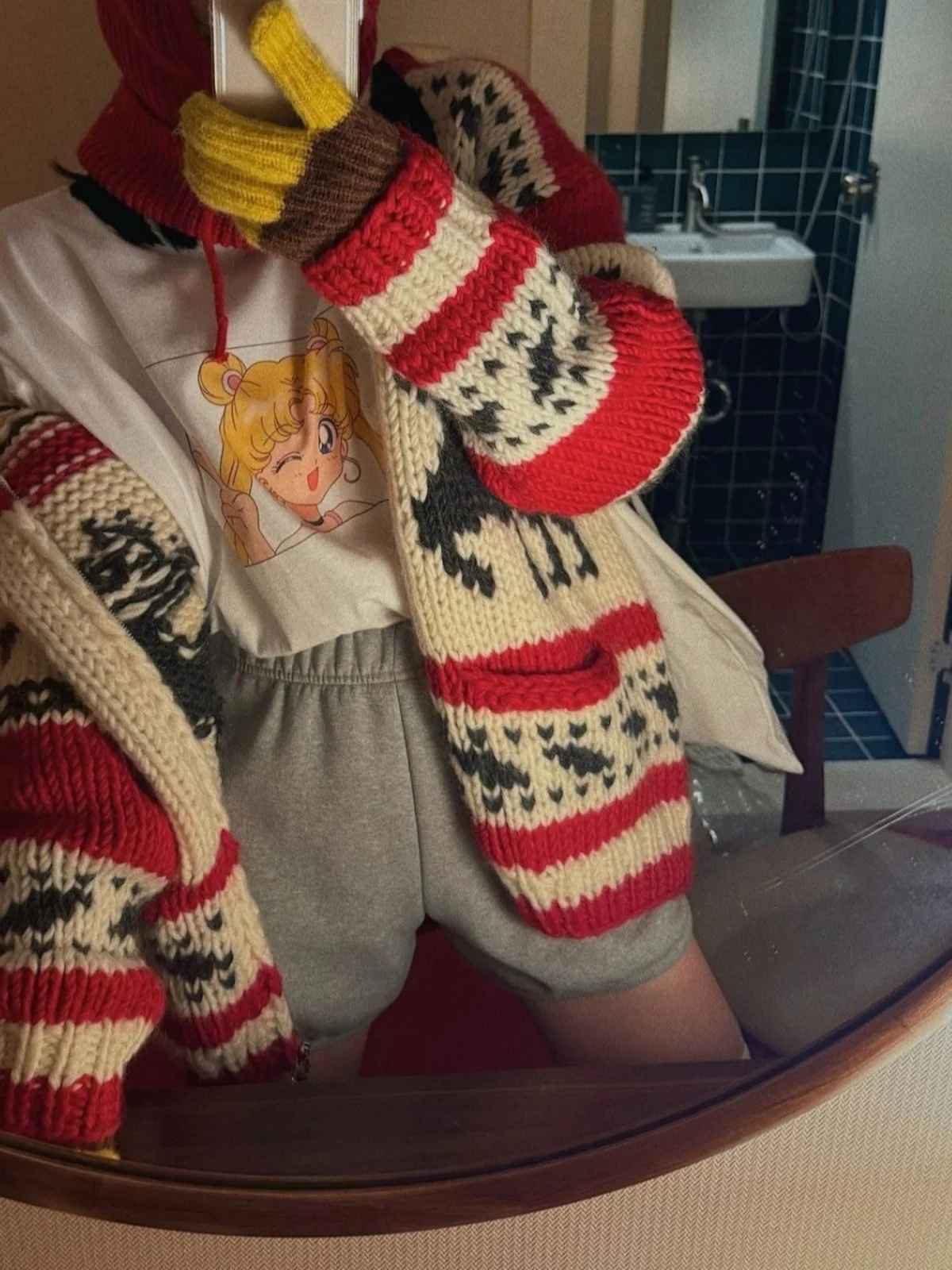 معطف سترة محبوك على شكل غزال عيد الميلاد للنساء سترة سميكة بأكمام طويلة عتيقة دافئة ومتعددة الاستخدامات ملابس خارجية للخريف و...