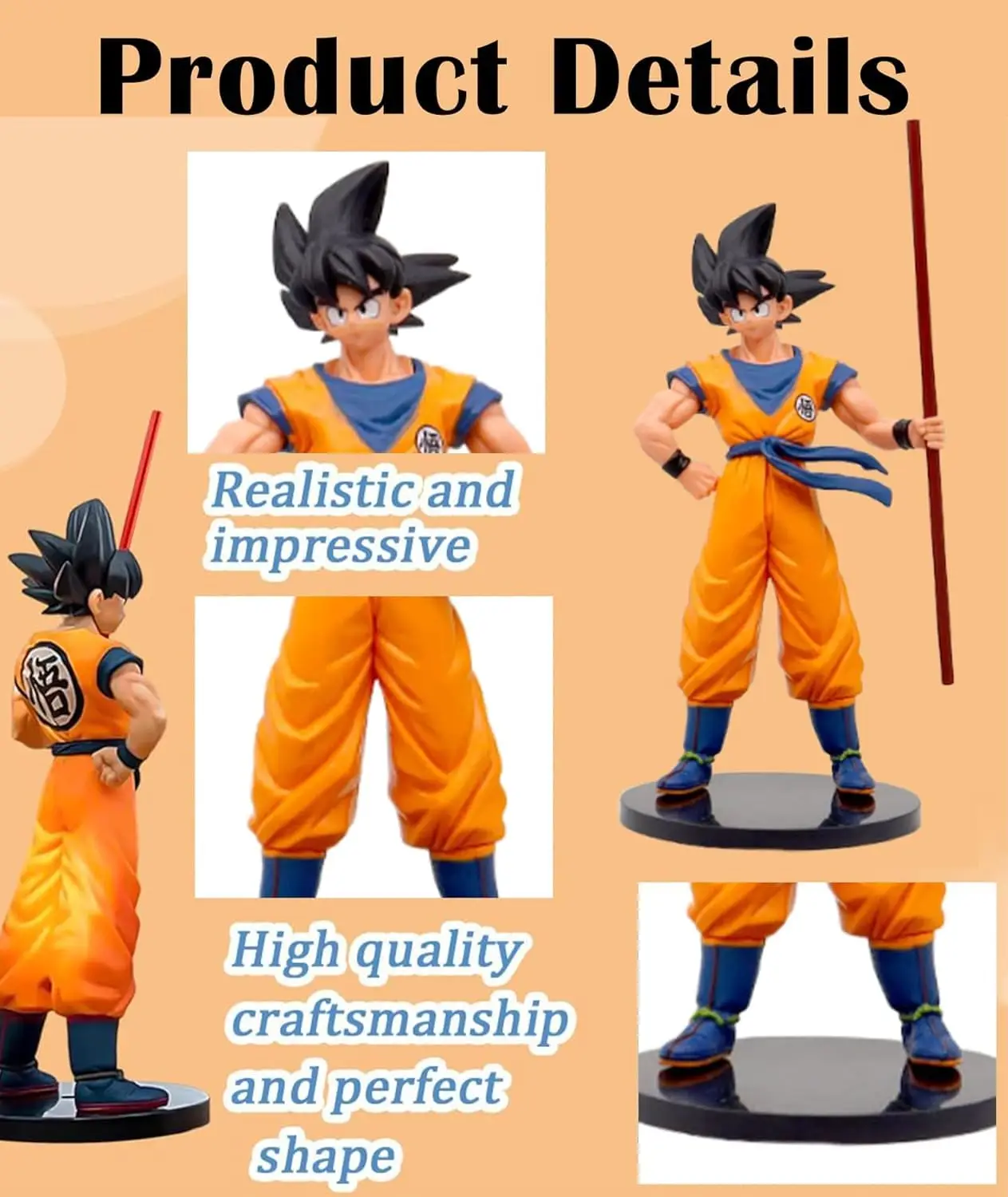 Dragon Ball Goku Super Saiyan figurine d'anime 22 cm Goku figurine modèle cadeaux pour enfants figurine jouet figurine d'action