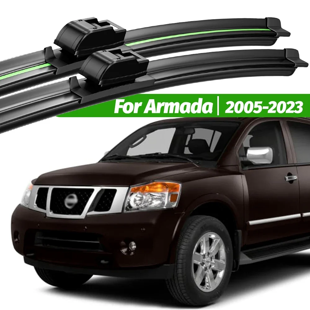 

For Nissan Armada 2005-2023 2pcs Front Windshield Wiper Blades 2006 2010 2013 2015 2016 2019 2020 Windscreen Window Accessories