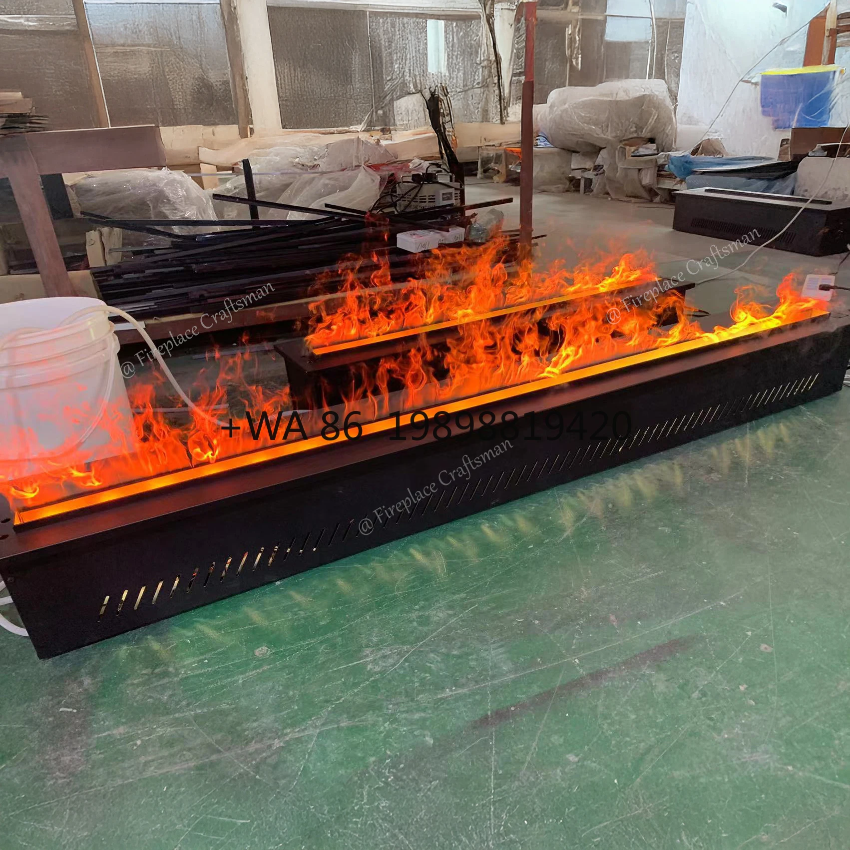WIFI Led Atomizing Fireplace Intelligent Water Vapor Electric Fireplace Linear Insert Multicolour