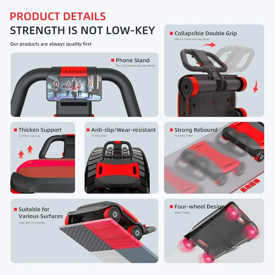 عجلة دوارة FIAMERMOR 2025 AB مع 4 عجلات لدعم الكوع والارتداد التلقائي لحرق الدهون في البطن بشكل فعال وCore T #4