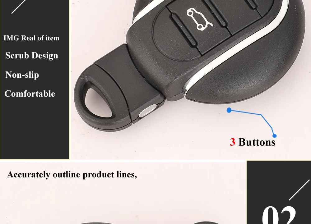 Jingyuqin 3/4BTN Smart Remote Auto Schlüsselanhänger 315 MHz 434 MHz ID49 für BMW Mini Cooper Countryman Clubman F-Serie F55 F56 2015-2018 – Detail 5