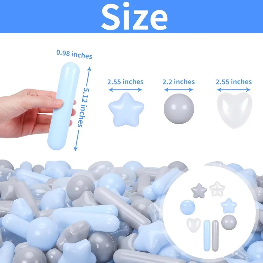 Ball Pit-Bälle für Kleinkinder Macaron 100-Ball Pit-Bälle, zerkleinerungssichere Spielzeugbälle aus Kunststoff für Kleinkinder, Ballgruben, Ballgruben-Spielzelt