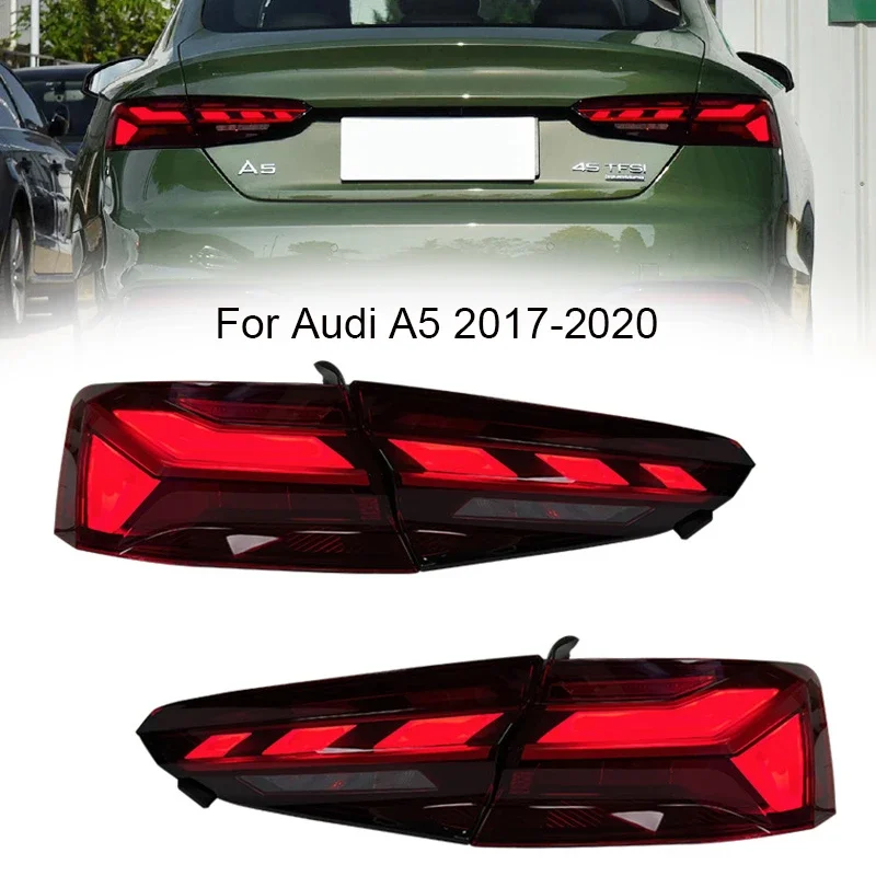 

Автомобильные задние фонари для Audi A5 S5 coupe, светодиодный задний фонарь 2017-2020, задний фонарь DRL, динамический указатель поворота, задний ход, автоаксессуары