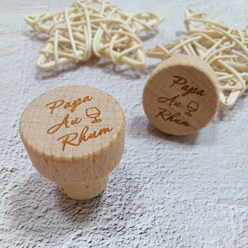 Personalized Wine Bottles Stoppers,Reusable Cork Stopper,Family Party Decor,Anniversary Gifts Wooden Corks,Bar Wine Accessories