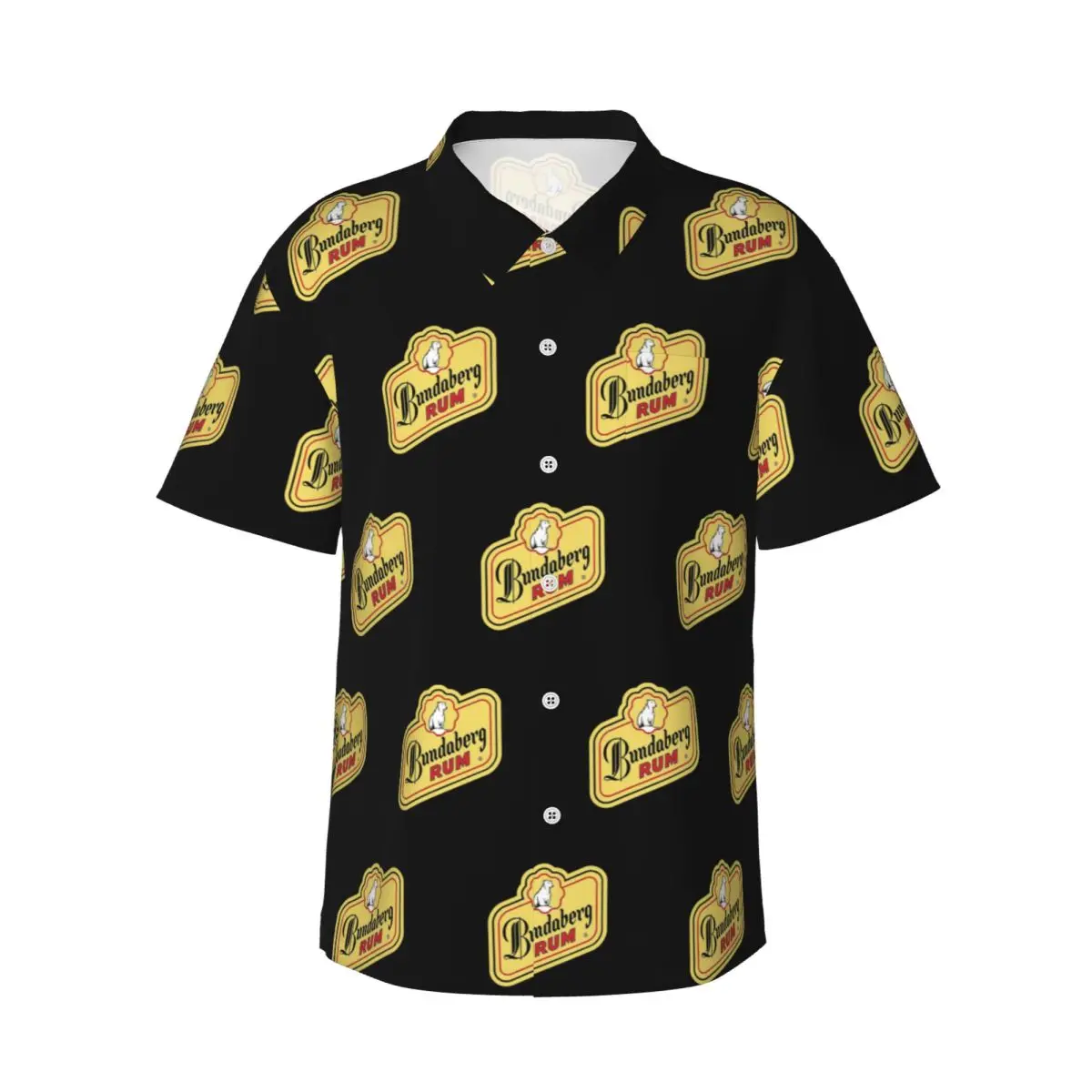 

Bundaberg Rum Men's Shirts Hawaiian Short Sleeve Shirt Casual Button Tops for Summer Beach